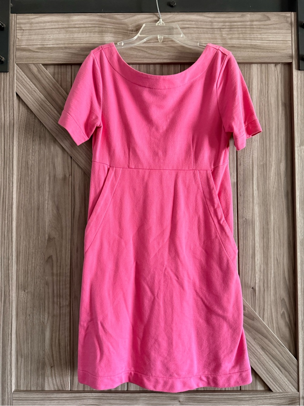 Isaac Mizrahi Bright Pink Short Sleeve Casual Dress